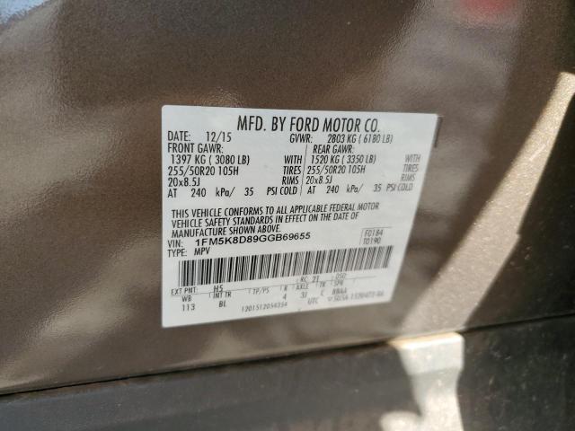 2016 FORD EXPLORER X - 1FM5K8D89GGB69655