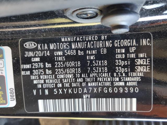 5XYKUDA7XFG609390 2015 Kia Sorento Ex