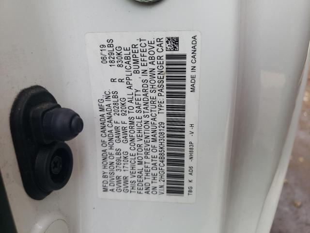 2019 HONDA CIVIC SPOR - 2HGFC4B85KH308129