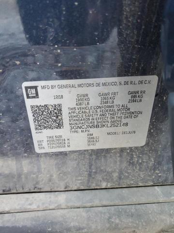 3GNCJNSB3KL252148 | 2019 CHEVROLET TRAX LS