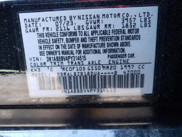 3N1AB8BV4PY314615 | 2023 NISSAN SENTRA S