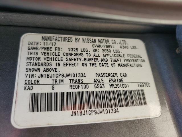 2018 NISSAN ROGUE SPT JN1BJ1CP9JW101334
