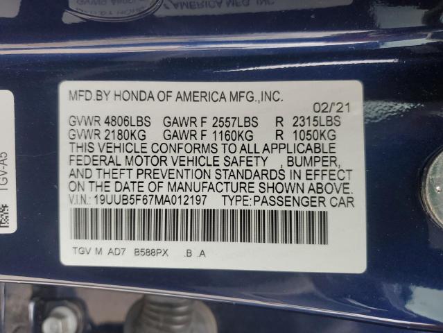2021 ACURA TLX ADVANC 19UUB5F67MA012197