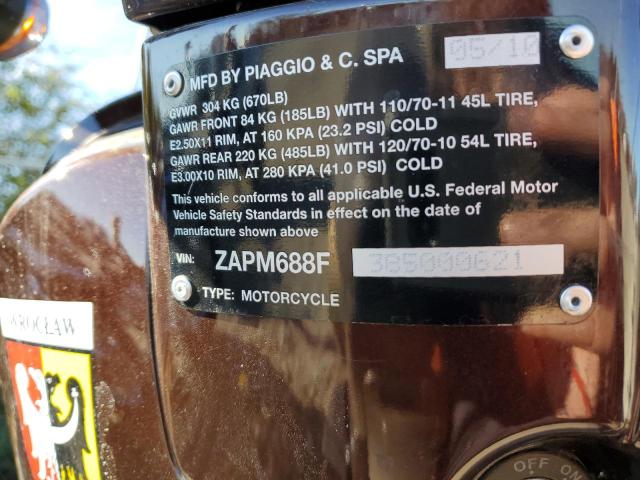 2011 VESPA LX 150IE ZAPM688F3B5000621