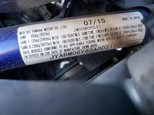 2016 YAMAHA FZ07 C JYARM06Y6GA002120