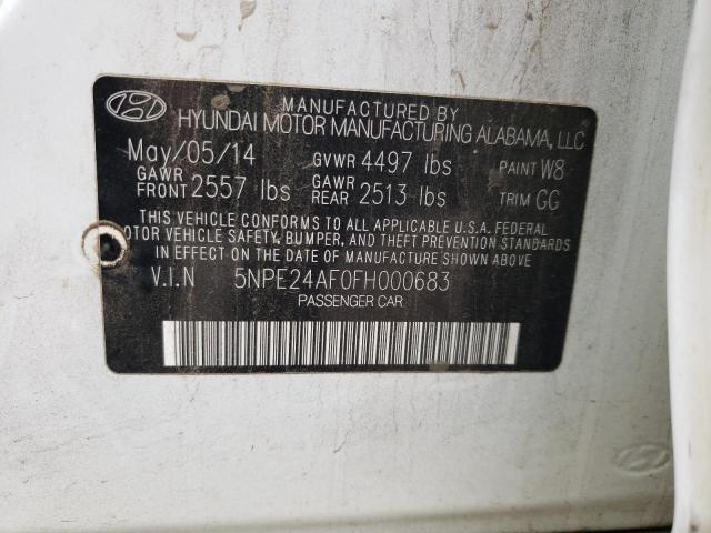 5NPE24AF0FH000683 | 2015 HYUNDAI SONATA SE