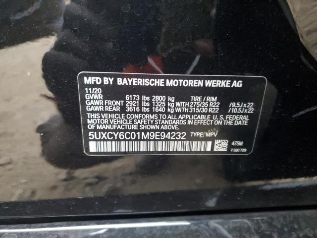 5UXCY6C01M9E94232 | 2021 BMW X6 XDRIVE4