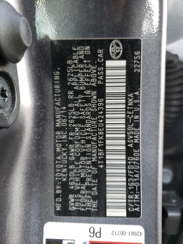 4T1BF1FK8EU424396 2014 Toyota Camry L