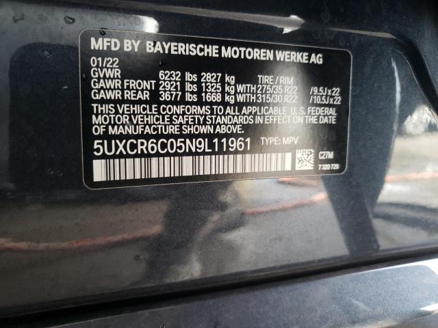 5UXCR6C05N9L11961 2022 BMW X5, photo no. 14