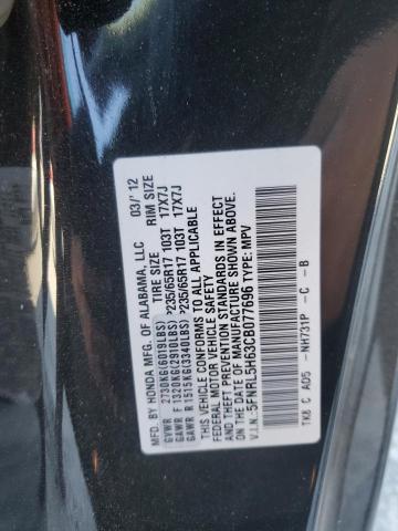 5FNRL5H63CB077696 2012 Honda Odyssey Exl