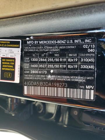 VIN 4JGDA5JB3DA198273 2013 Mercedes-Benz ML-Class, 350 no.13