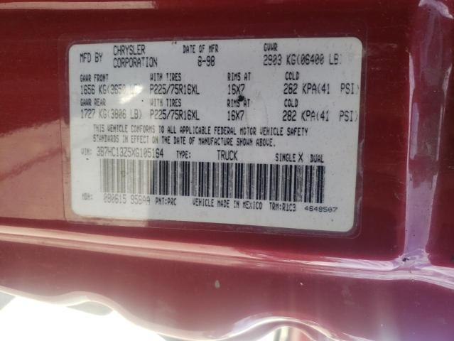 1999 Dodge Ram 1500 VIN: 3B7HC13Z5XG105164 Lot: 77869993