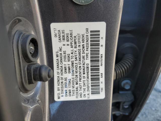 2017 HONDA CIVIC EX - 2HGFC1F34HH650810