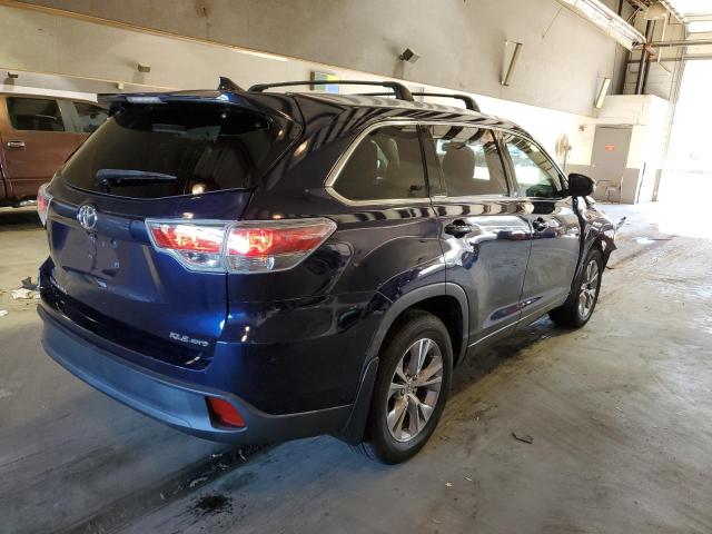 VIN 5TDJKRFHXES051459 2014 Toyota Highlander, Xle no.3