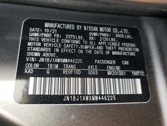 JN1BJ1AWXMW446225 | 2021 NISSAN ROGUE SPOR