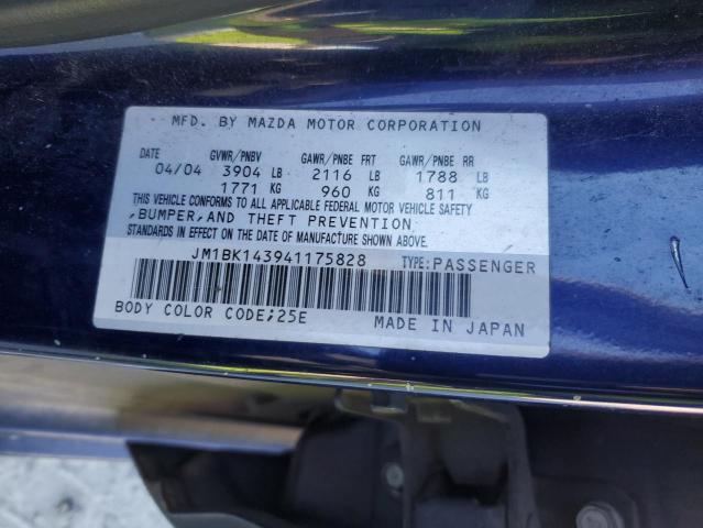 JM1BK143941175828 | 2004 Mazda 3 hatchback