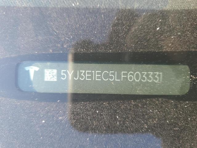 5YJ3E1EC5LF603331 | 2020 Tesla model 3