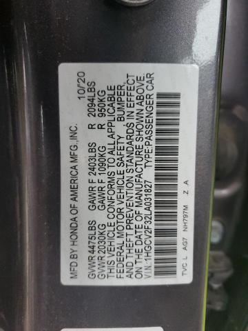 1HGCV2F32LA031827 | 2020 HONDA ACCORD SPO