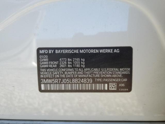 3MW5R7J05L8B24839 BMW 3 Series 330XI 12