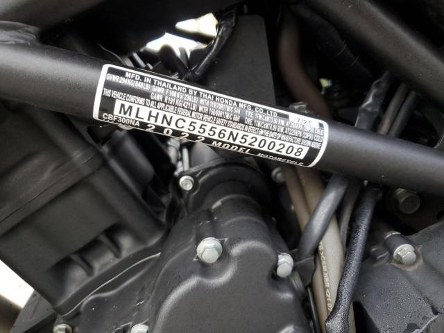 2022 HONDA CBF300 NA MLHNC5556N5200208
