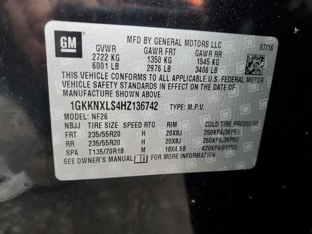 1GKKNXLS4HZ136742 | 2017 GMC ACADIA DEN