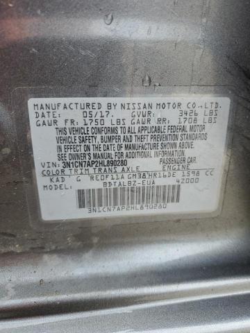 3N1CN7AP2HL890280 Nissan VERSA S