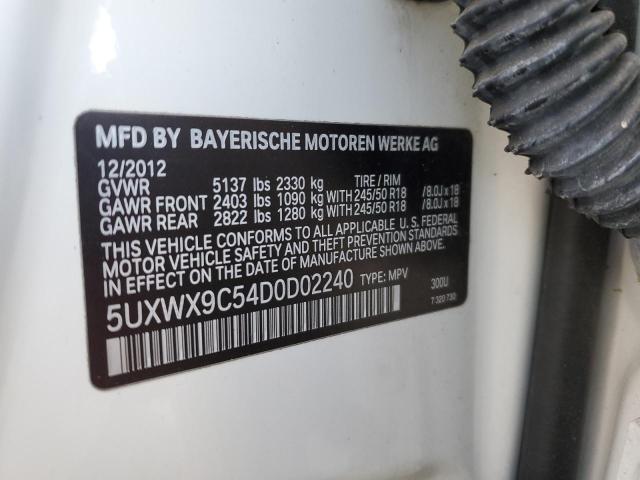 VIN 5UXWX9C54D0D02240 2013 BMW X3, Xdrive28I no.13