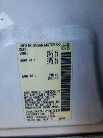 1N4AL3AP2FC290019 Nissan ALTIMA 2.5