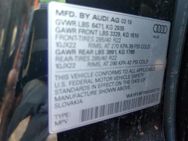 WA1FVBF16KD033176 Audi Q8 PRESTIG 13