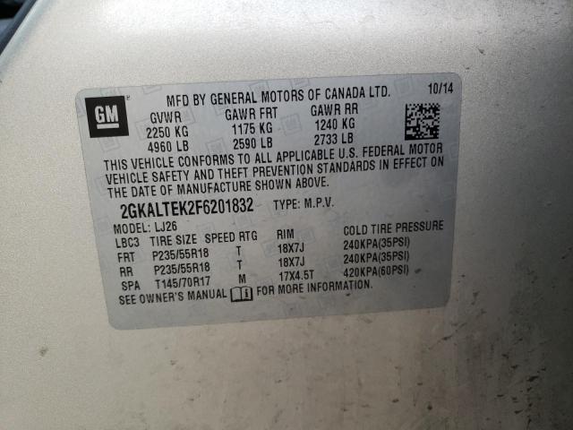 2015 GMC TERRAINSLT 2GKALTEK2F6201832