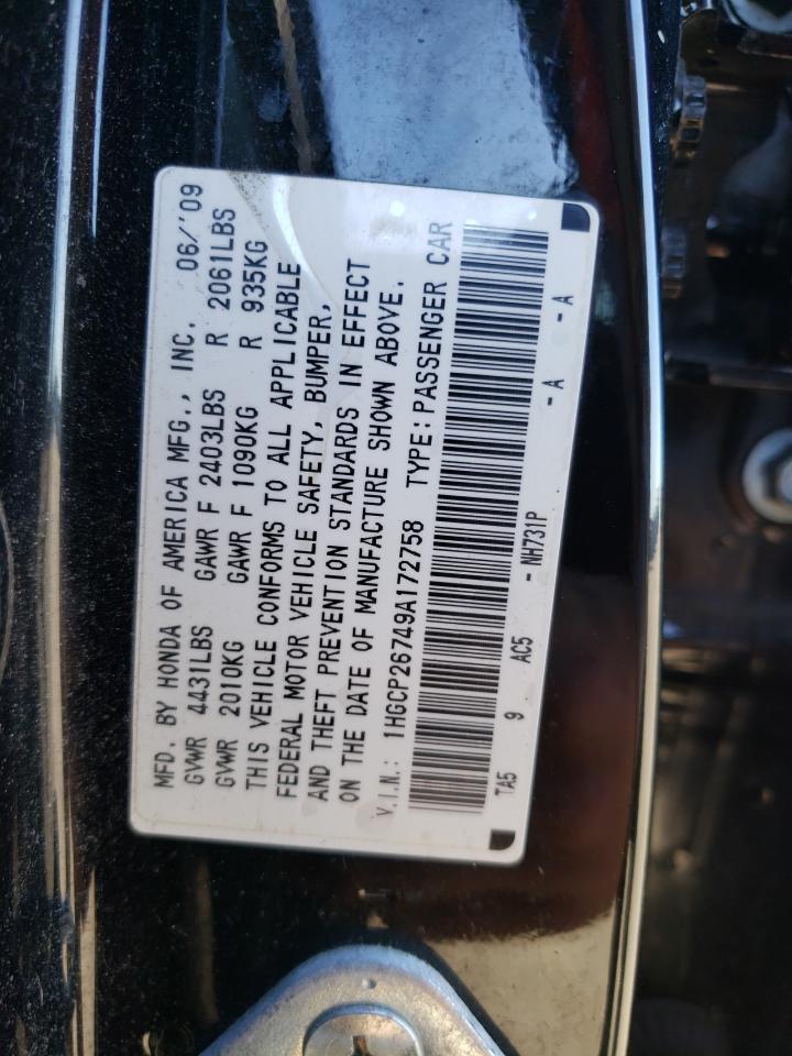 1HGCP26749A172758 2009 Honda Accord Ex