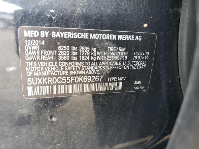 VIN 5UXKR0C55F0K69267 2015 BMW X5, Xdrive35I no.12