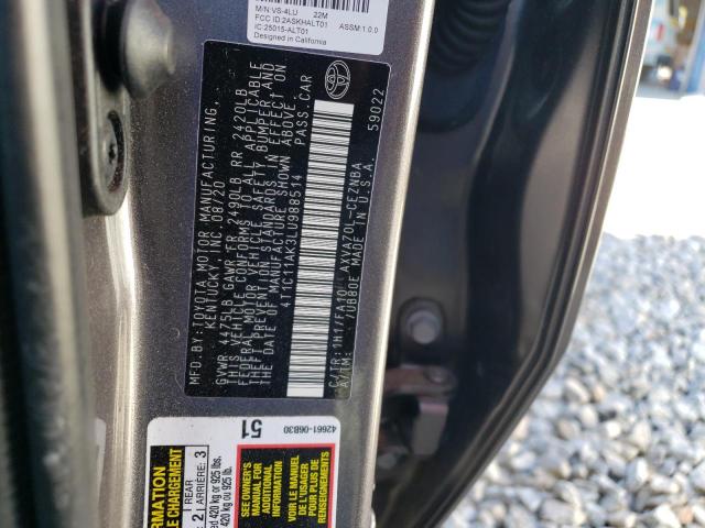 2020 TOYOTA CAMRY LE - 4T1C11AK3LU988514