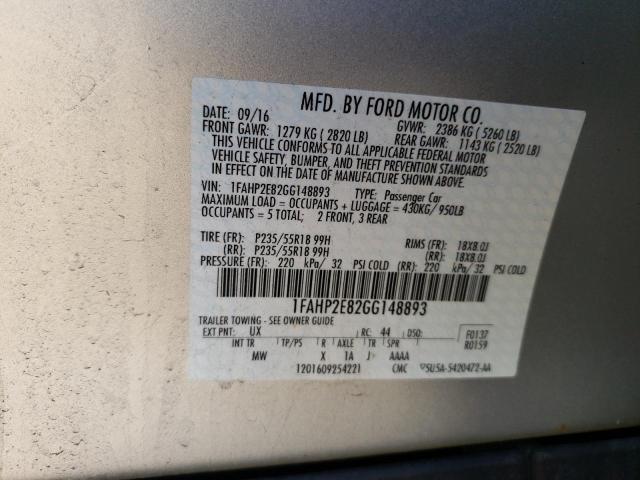 2016 FORD TAURUS SEL - 1FAHP2E82GG148893