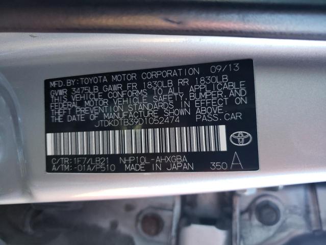 VIN JTDKDTB39D1052474 2013 Toyota Prius no.13