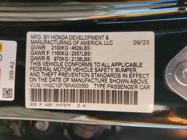 1HGCY2F76RA000583 | 2024 HONDA ACCORD HYB