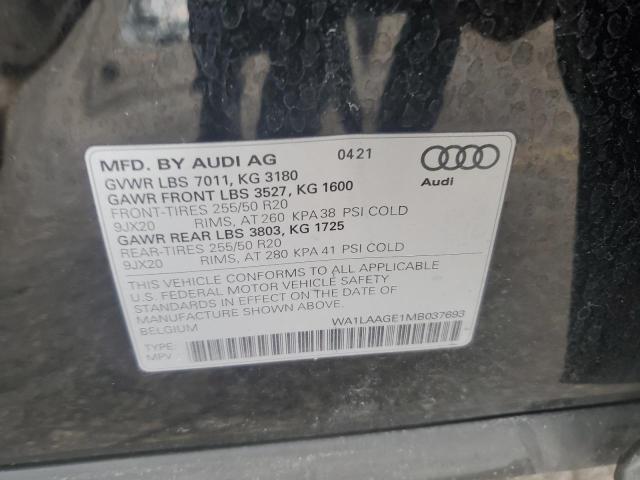 WA1LAAGE1MB037693 | 2021 AUDI E-TRON PRE