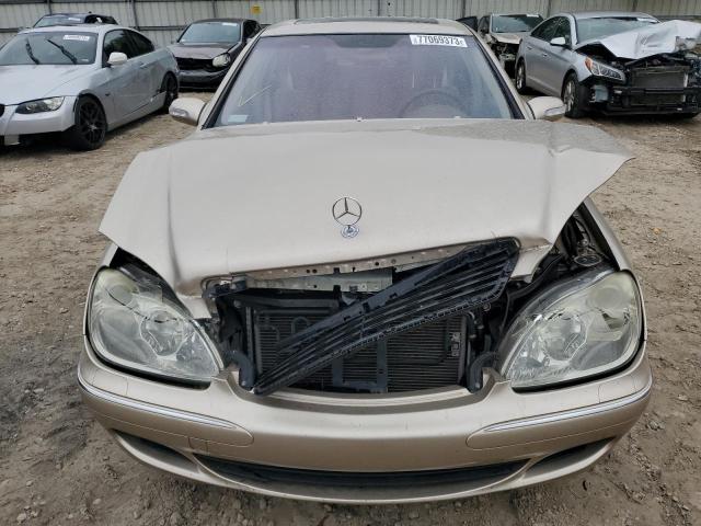 WDBNG75J83A380391 | 2003 MERCEDES-BENZ S 500