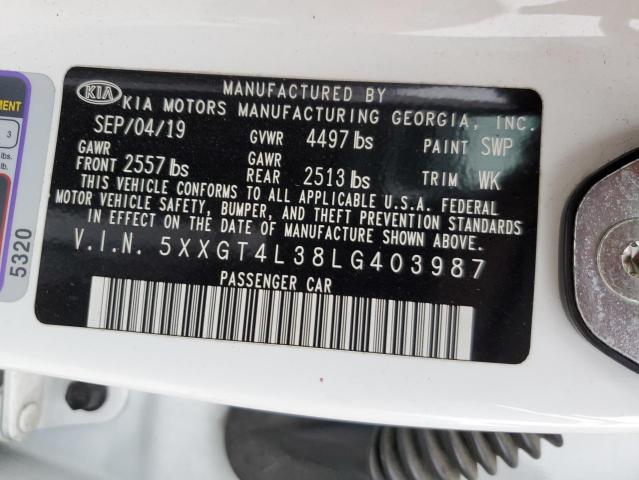 5XXGT4L38LG403987 Kia Optima LX 10