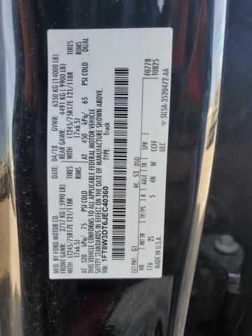 1FT8W3DT6JEC40360 Ford F350 Super Duty