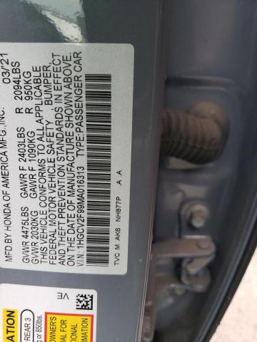 1HGCV2F99MA016313 | 2021 HONDA ACCORD TOU