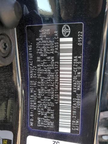 2022 TOYOTA CAMRY NIGH - 4T1S11AK2NU045173