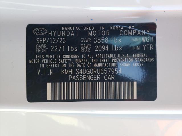 2024 Hyundai Elantra Sel VIN: KMHLS4DG0RU657954 Lot: 76671253