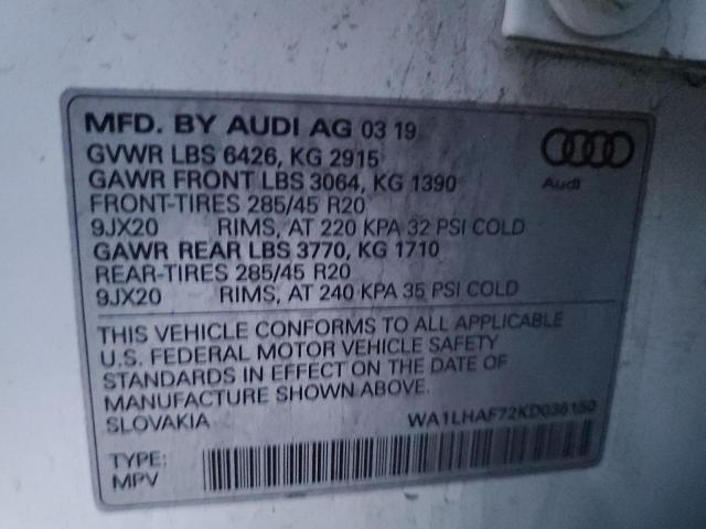 VIN WA1LHAF72KD036150 2019 Audi Q7, Premium Plus no.12