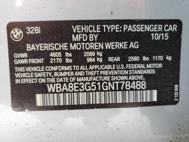 WBA8E3G51GNT78488 | 2016 BMW 328 XI SUL