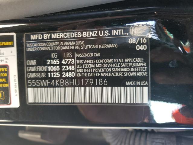 55SWF4KB8HU179186 2017 MERCEDES-BENZ C-CLASS, photo no. 12