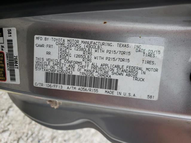 5TFTX4CN6FX060243 | 2015 Toyota tacoma access cab