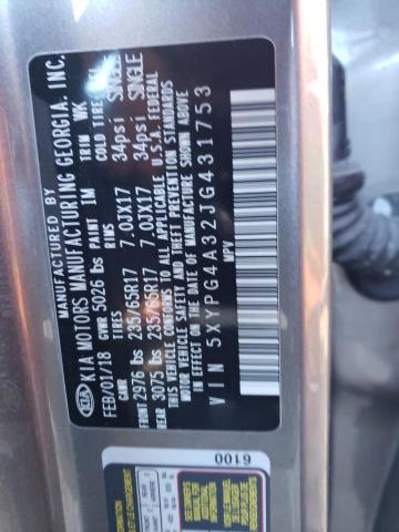 5XYPG4A32JG431753 KIA SORENTO LX