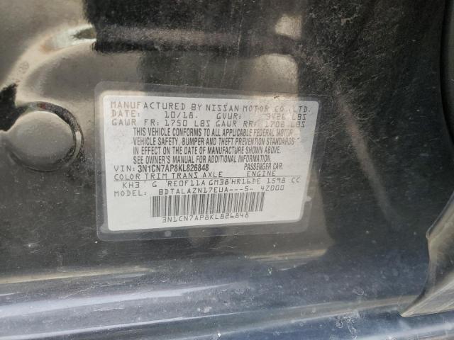 2019 NISSAN VERSA S/S 3N1CN7AP8KL826848