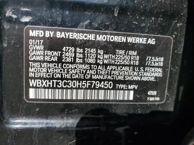 WBXHT3C30H5F79450 | 2017 BMW X1 XDRIVE2